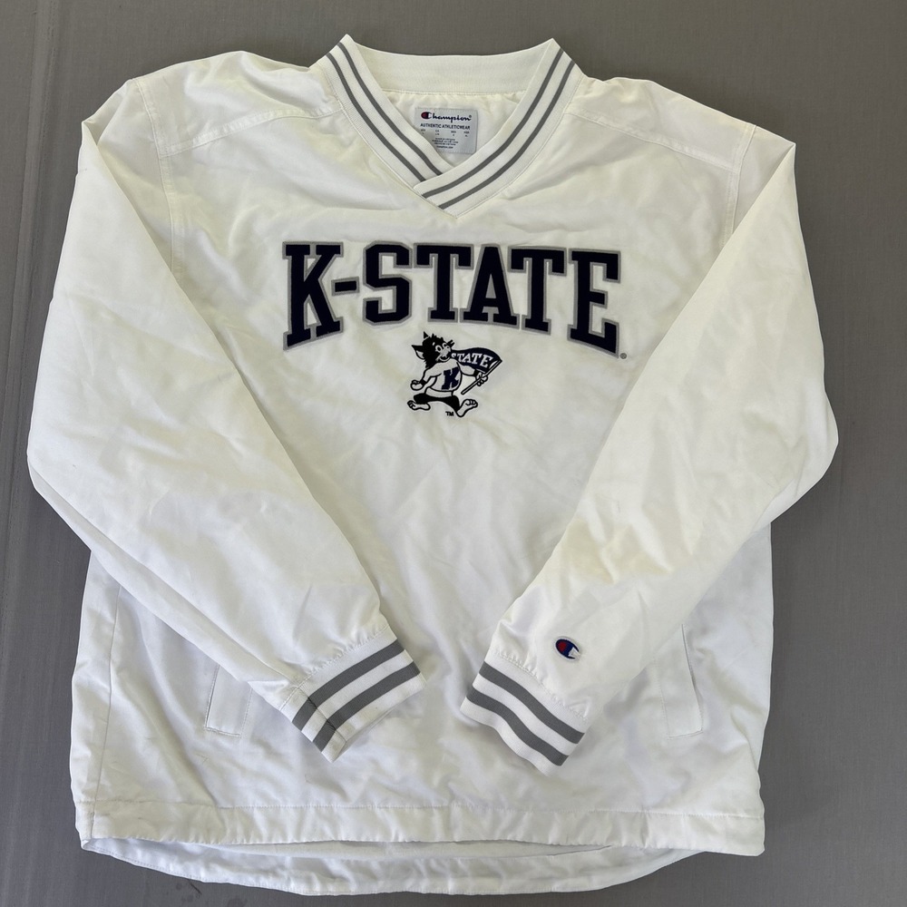 K State Willie Wildcat Champion Pullover Men's Large Kansas KSU Oversize Warm Up